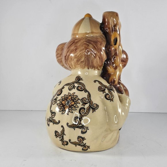 Monkey Chimpanzee Statue Shushing Holding Stick Branch Club - Picture 4 of 8